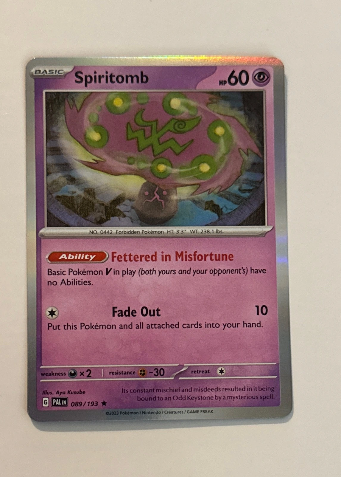 Spiritomb - Paldea Evolved #089/193