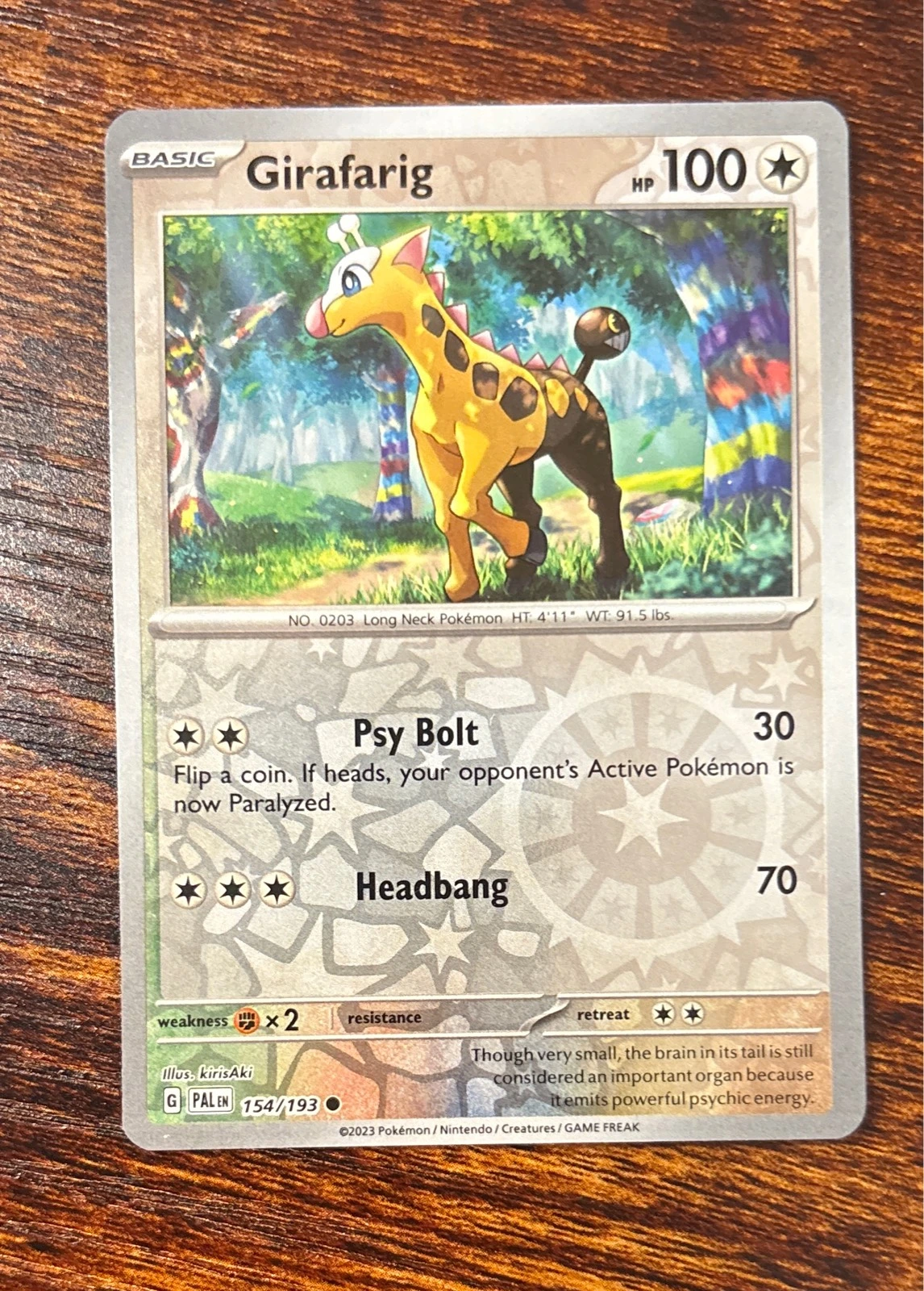 Girafarig - Paldea Evolved #154/193