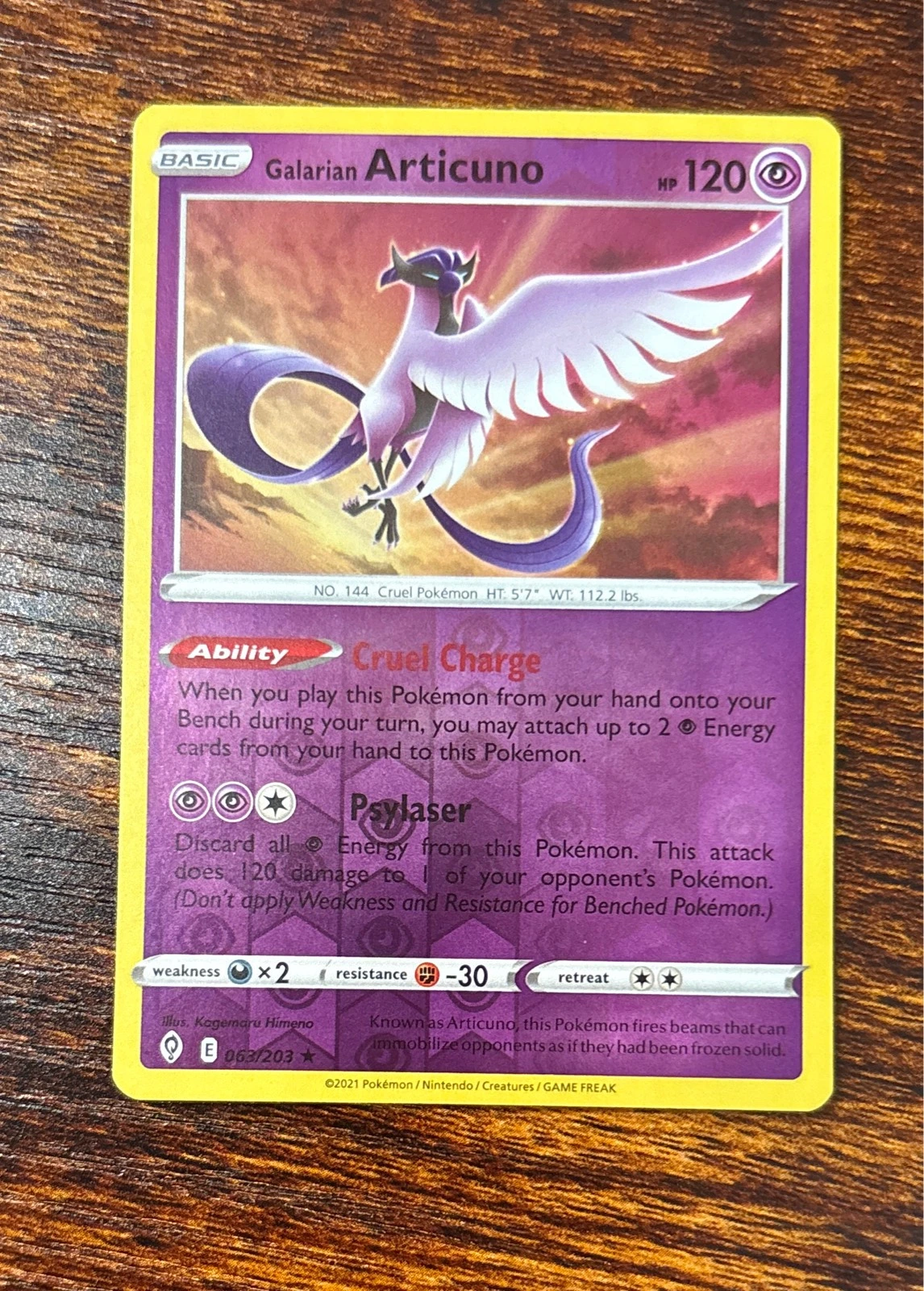 Galarian Articuno - Evolving Skies #063/203