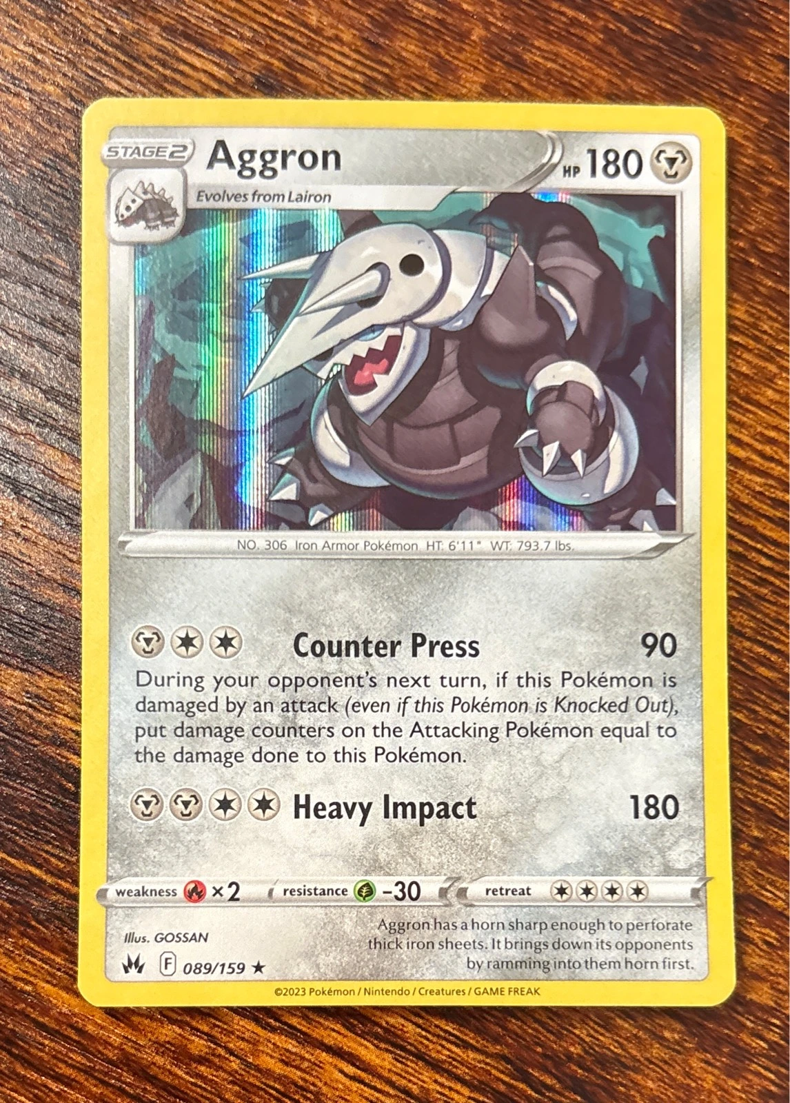 Aggron - Scarlet & Violet #089/159