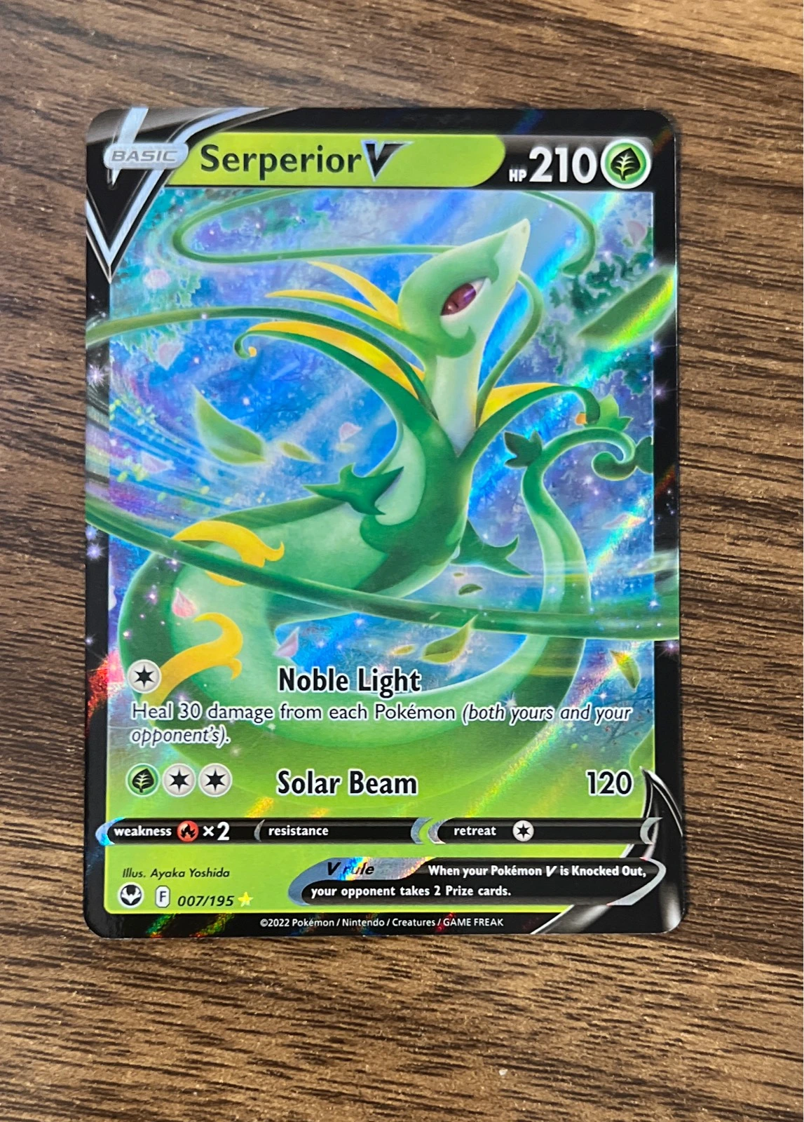 Serperior V 007/195 Silver Tempest Ultra Rare Holo Pokemon TCG Card NM #007/195