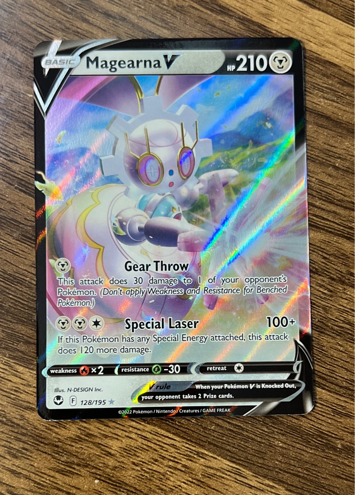 Magearna V - 128/195 Ultra Rare Silver Tempest NM Pokemon TCG #128/195