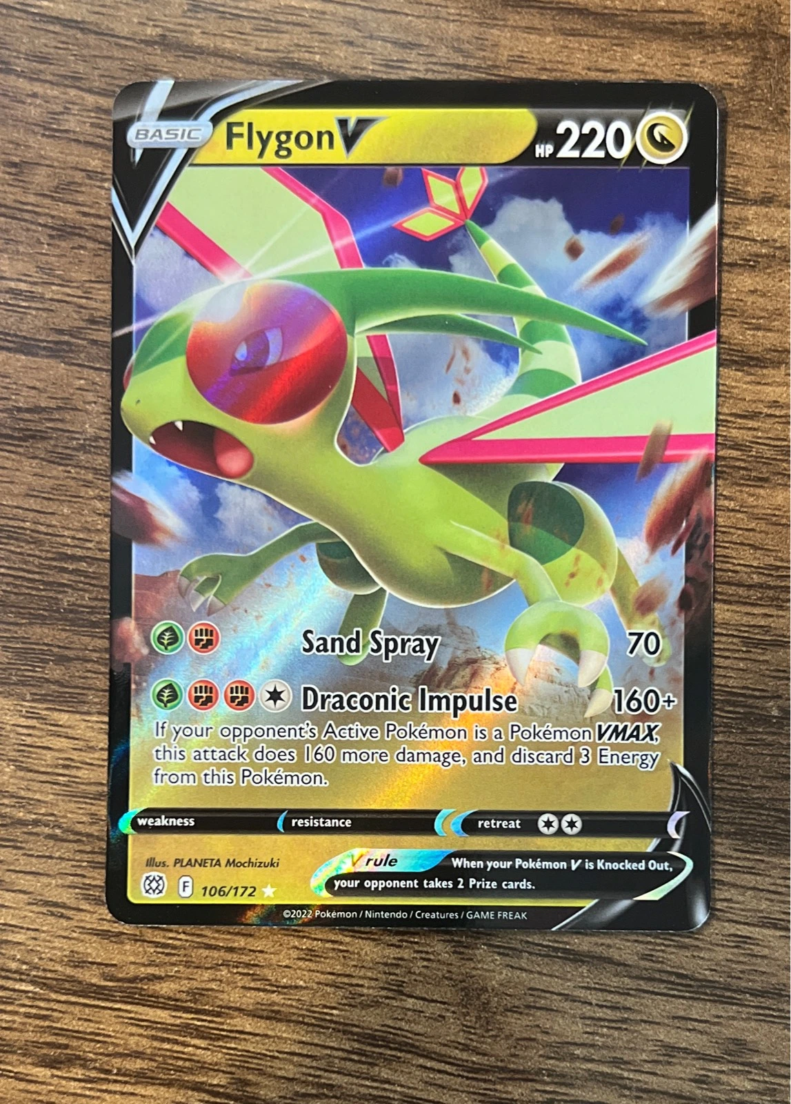 Flygon V 106/172 - Brilliant Stars - Ultra Rare Pokemon Card - Near Mint (NM) #106/172