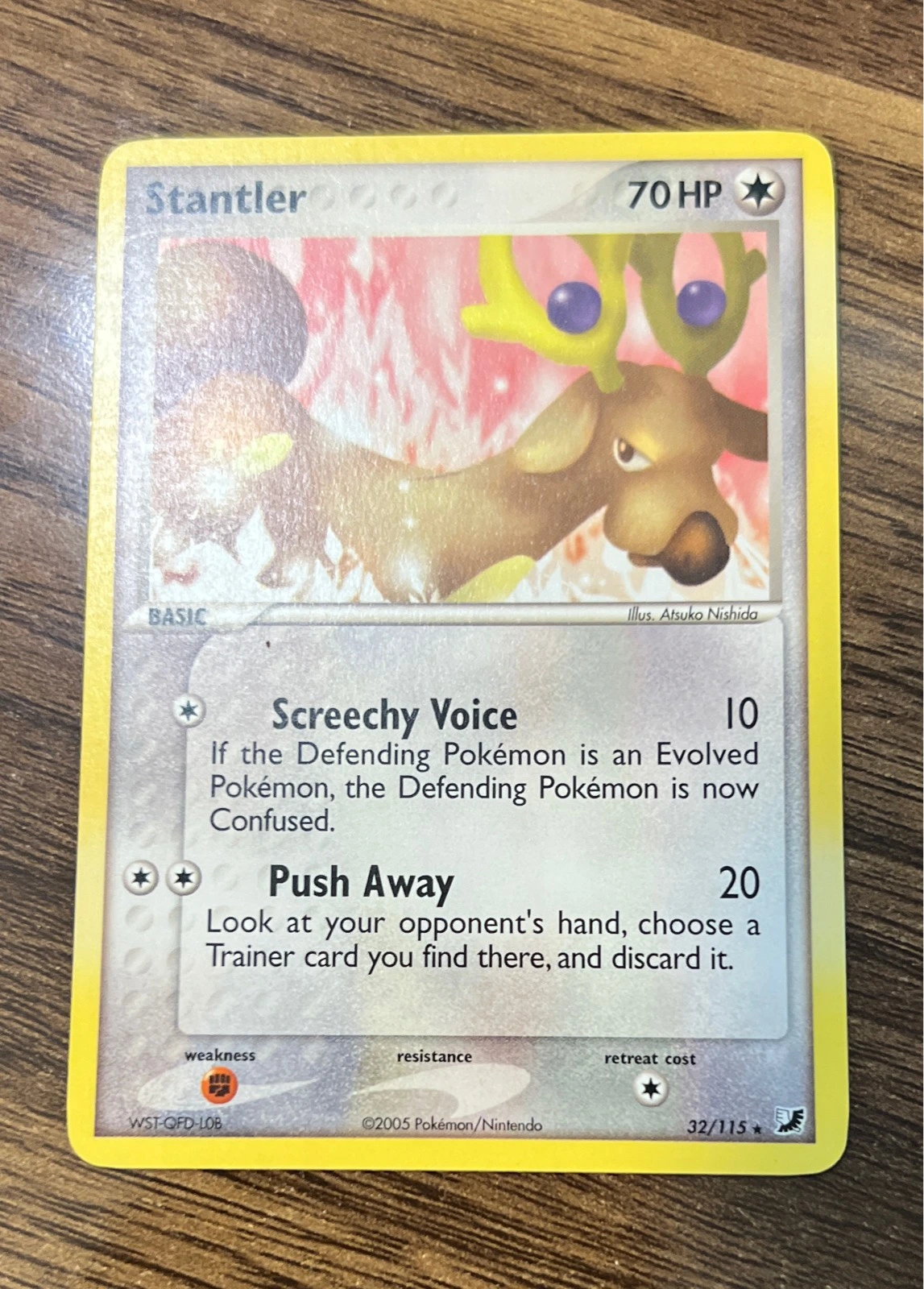 Stantler 32/115 Rare Unseen Forces Pokemon Moderately Played #32/115