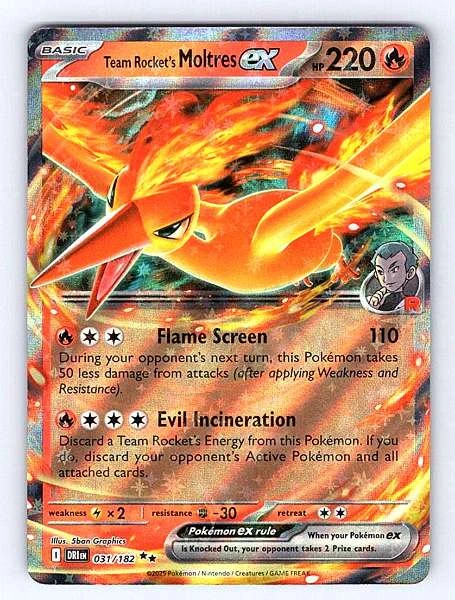 Team Rocket's Moltres ex - Destined Rivals #031/182