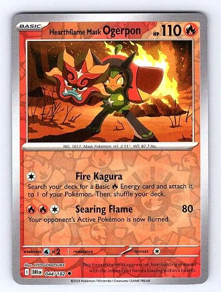 Hearthflame Mask Ogerpon - Destined Rivals #044/182