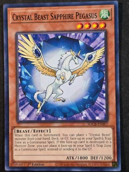 Crystal Beast Sapphire Pegasus - Structure Deck: Legend of the Crystal Beasts #SDCB-EN007