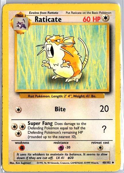 Raticate - Base Set #40/102