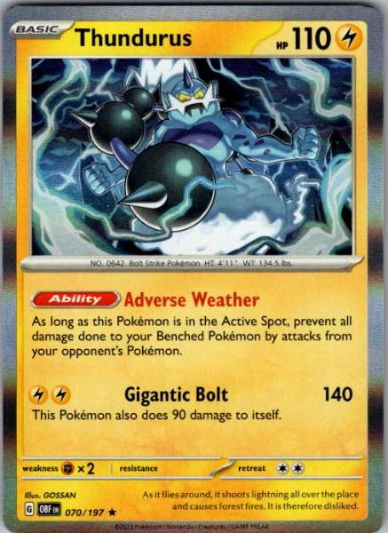 Thundurus - Obsidian Flames #070/197