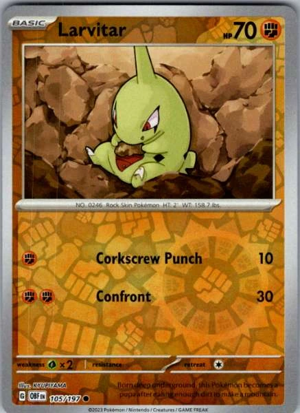 Larvitar - Obsidian Flames #105/197