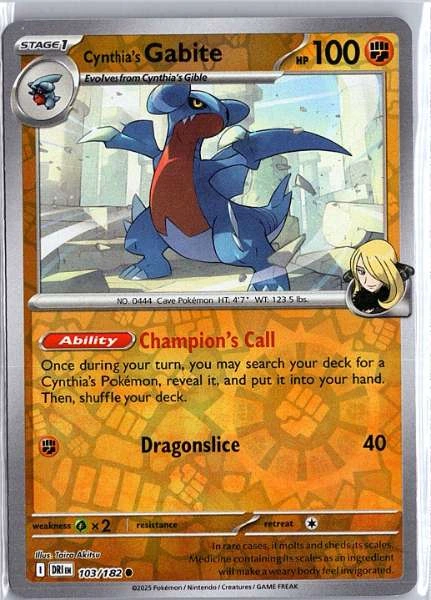 Cynthia's Gabite - Destined Rivals #103/182