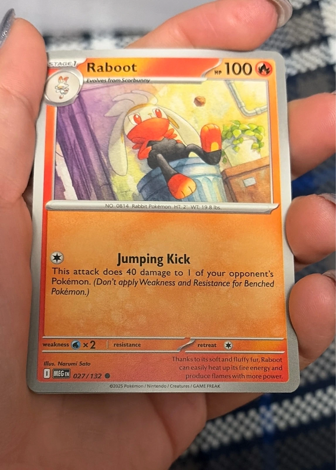 Raboot 027/132 Common Mega Evolution Pokemon Near Mint #027/132