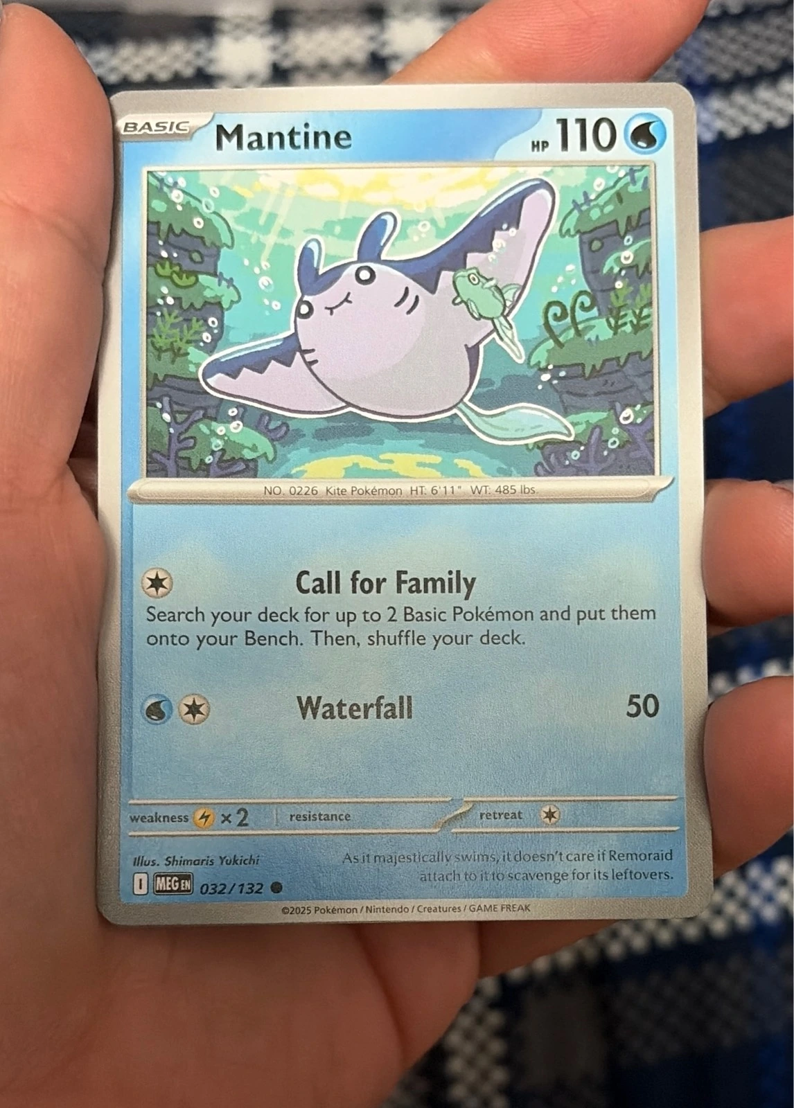 Mantine 032/132 Common Mega Evolution Pokemon Near Mint - Pokémon TCG: mega  evolution #032/132