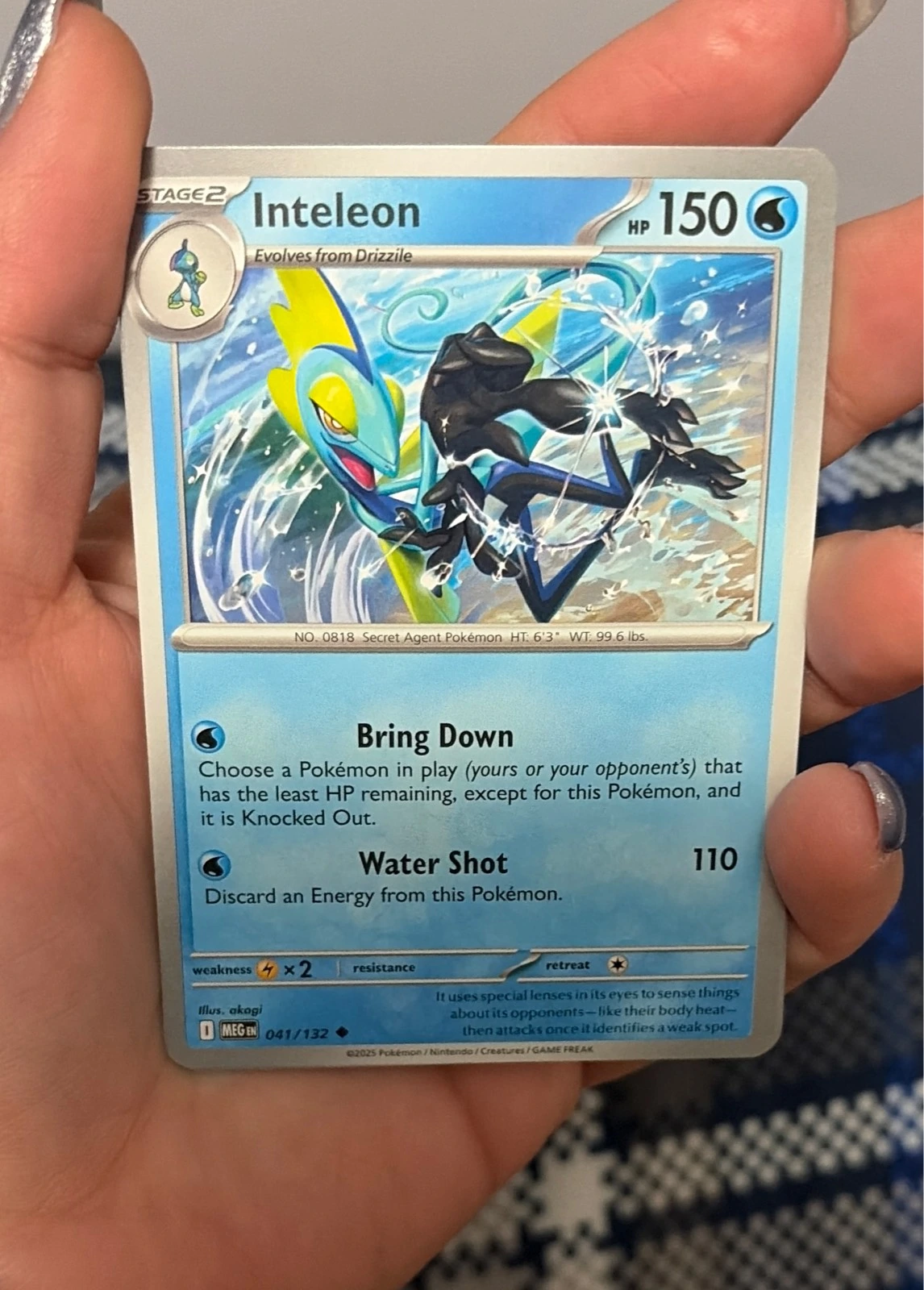 Inteleon 041/132 Uncommon Mega Evolution Pokemon Near Mint #041/132