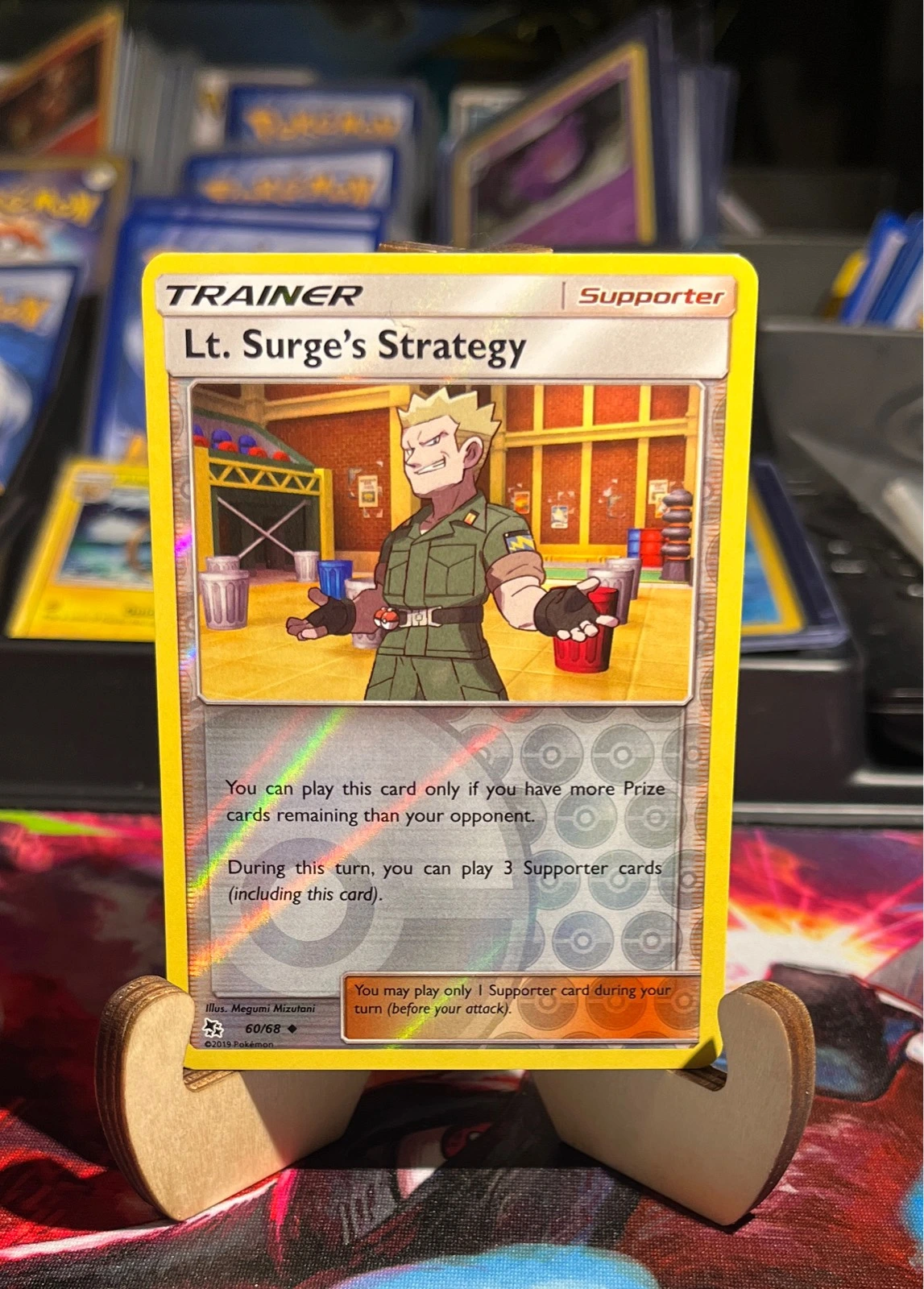 Pokemon - Lt. Surge's Strategy - 60/68 - Reverse Holo - Hidden Fates  - NM/M #60/68