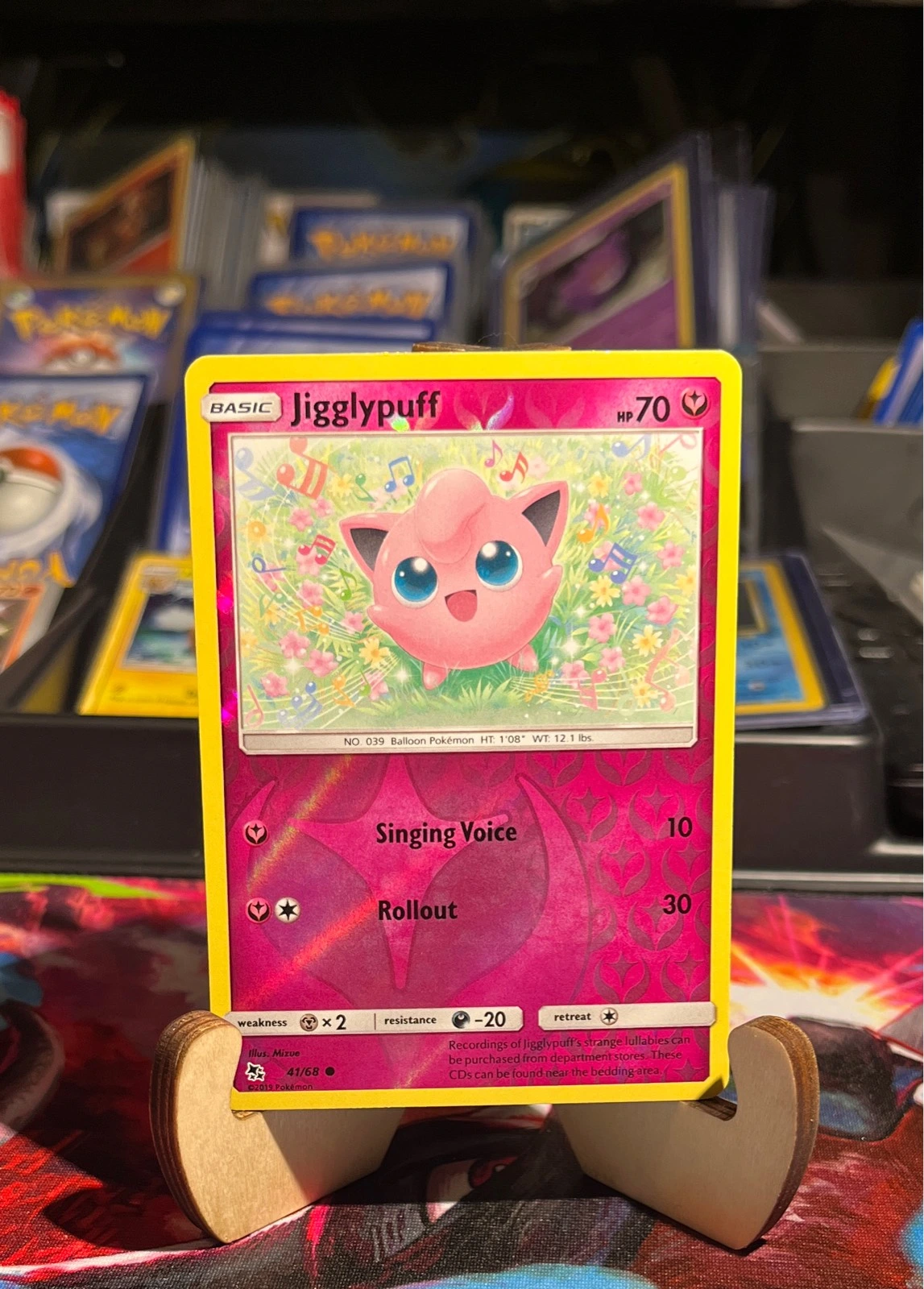 Jigglypuff Reverse Holo Foil Rare Hidden Fates 2019 41/68 - NM Pokemon TCG Card #41/68