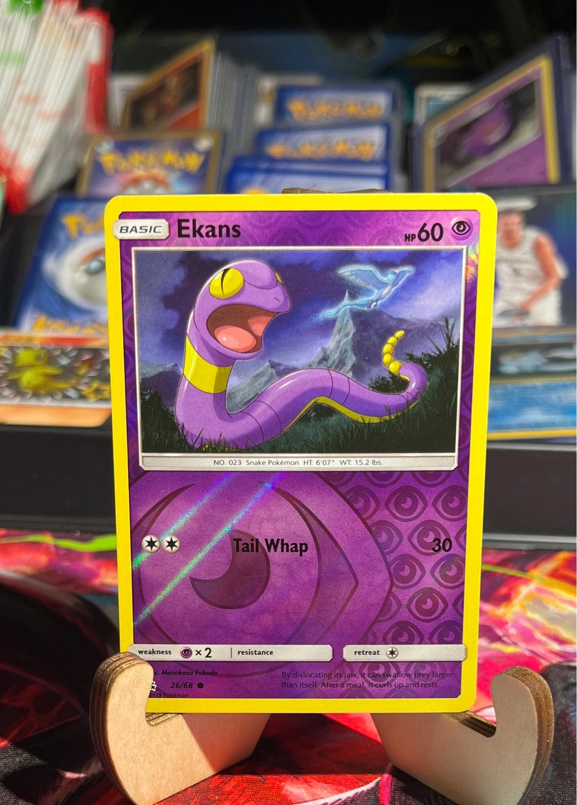 Pokemon Reverse Holo Ekans (26) Hidden Fates 26/68 LP #26/68
