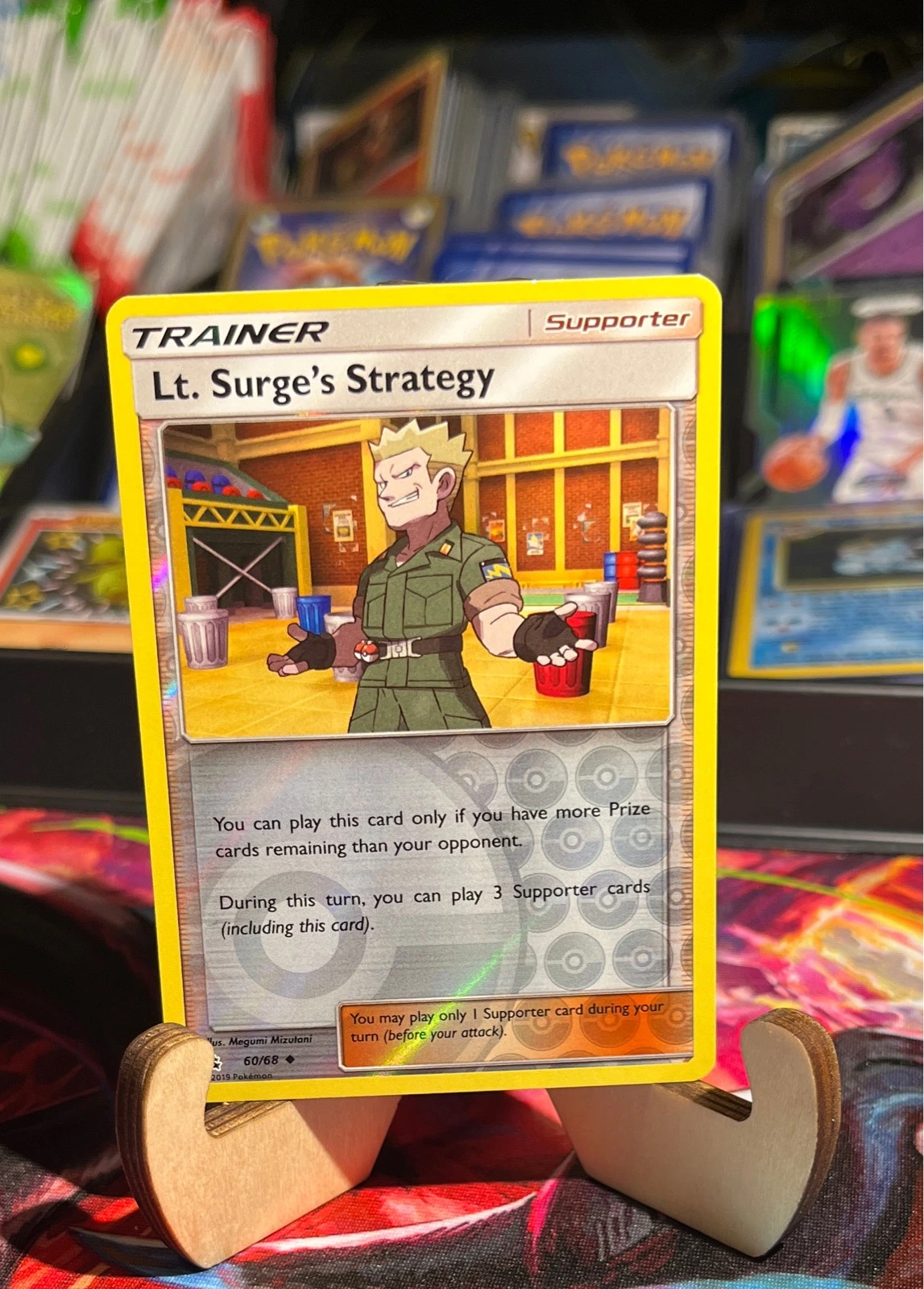 Pokemon - Lt. Surge's Strategy - 60/68 - Reverse Holo - Hidden Fates  - NM/M #60/68