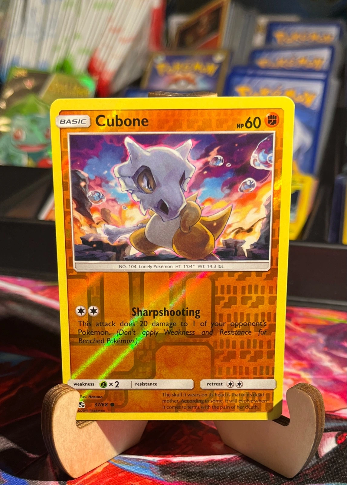 Hidden Fates Cubone #37/68 Reverse Holo POKEMON
