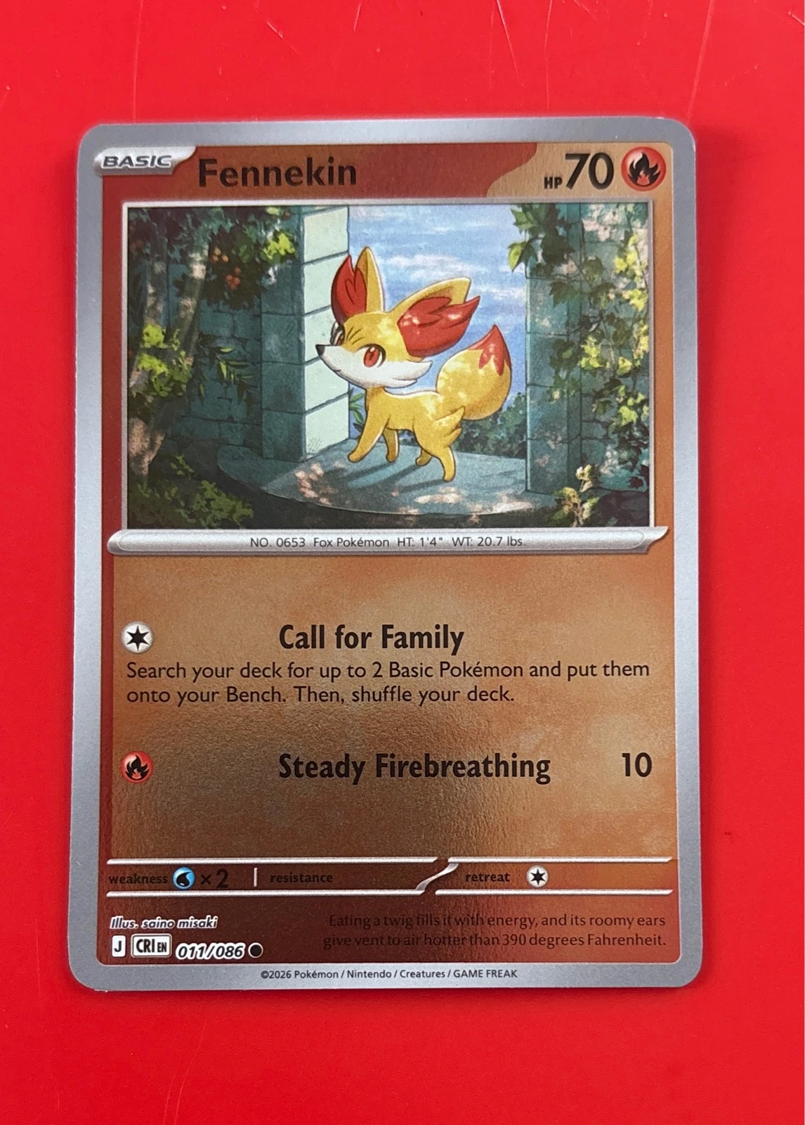 Fennekin - Chaos Rising Mega Evolution #011/086