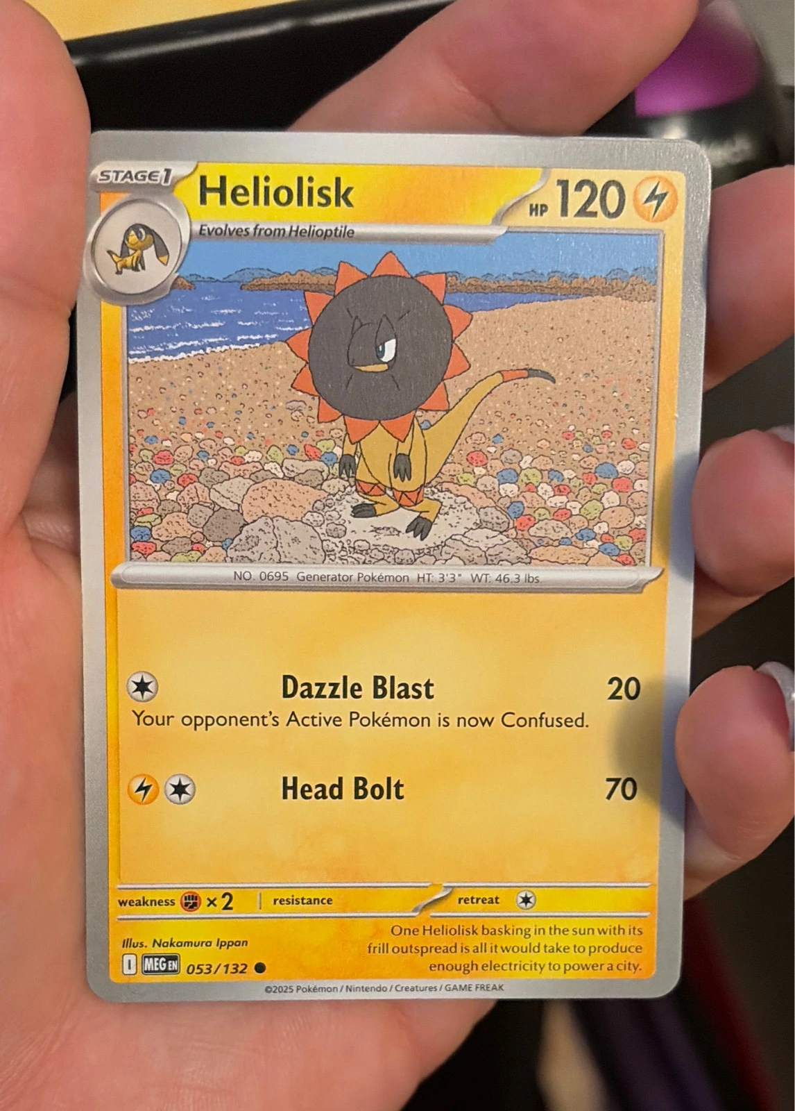 Heliolisk 053/132 Common Mega Evolution Pokemon Near Mint #053/132