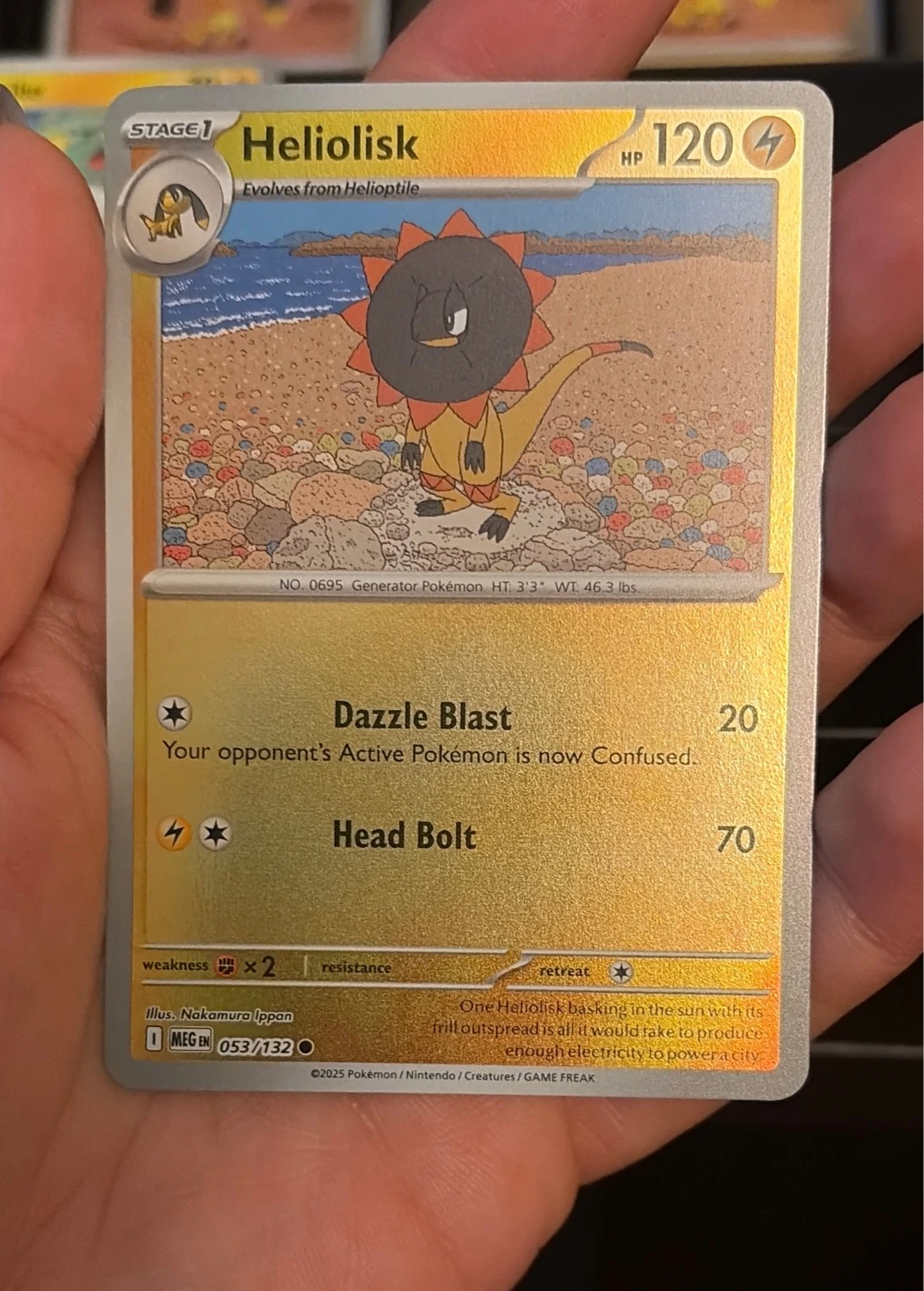 Pokemon - Heliolisk 053/132  - Reverse Holo - Mega Evolution - New #053/132