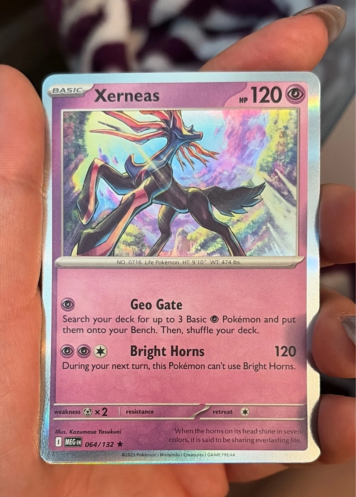 Xerneas 064/132 Rare Mega Evolution Pokemon Holo Near Mint #064/132
