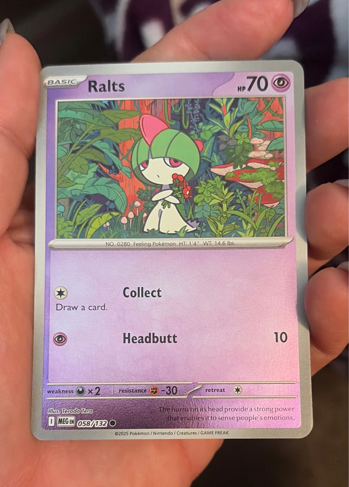 Ralts 058/132 Common Mega Evolution Pokemon Reverse Holo NM #058/132