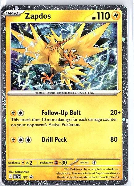 Zapdos (Cosmos Holo) - Scarlet & Violet Black Star Promos #157