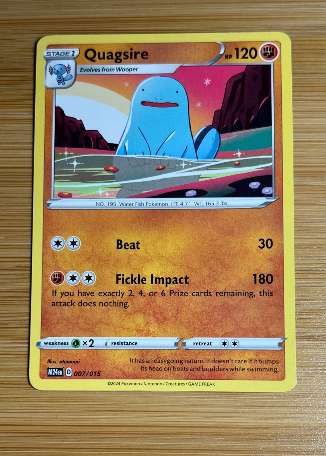 Quagsire - McDonald's Pokémon Match Battle 2024 #007/015