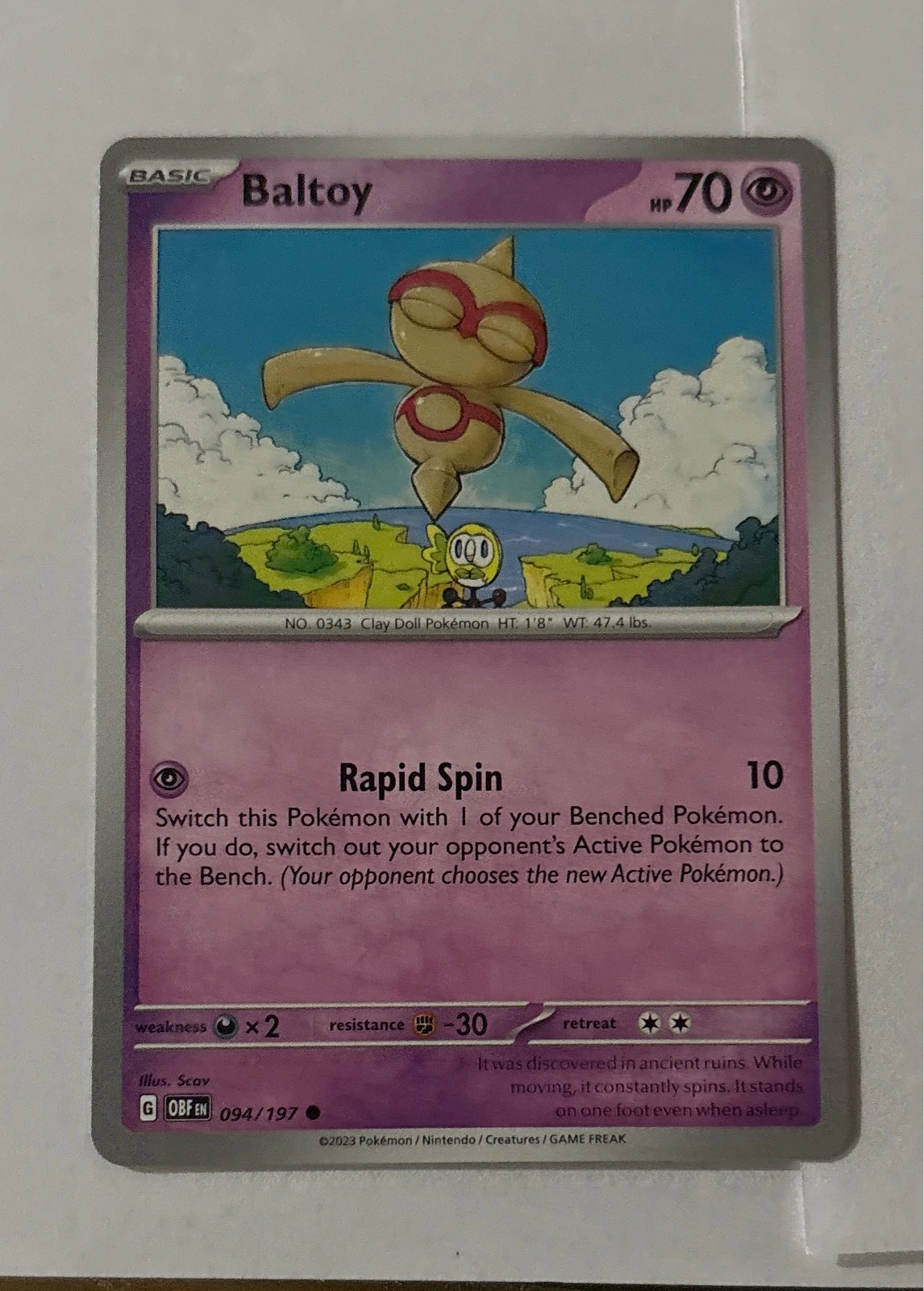 Baltoy - Obsidian Flames #094/197