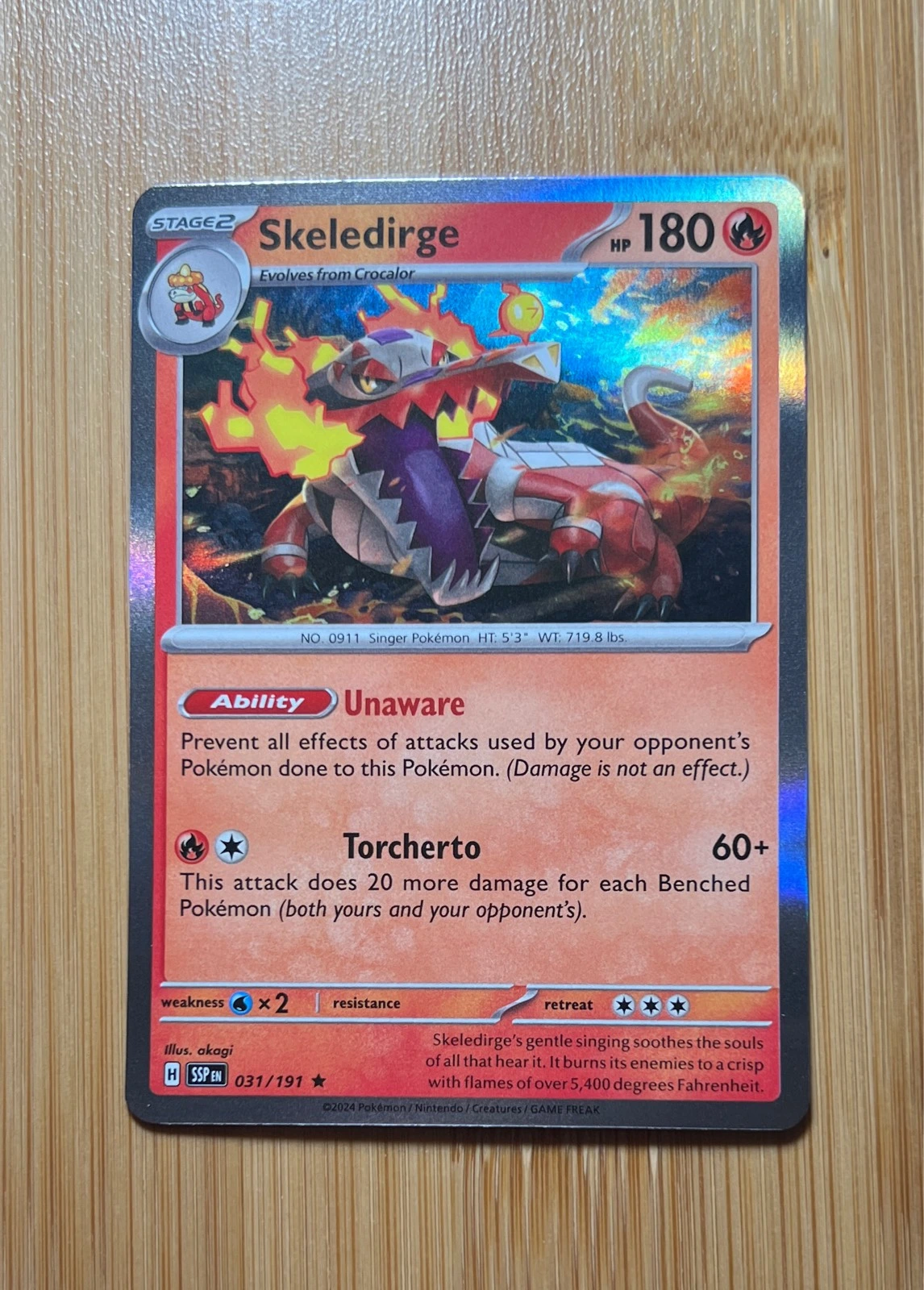Skeledirge - Pokémon Surging Sparks #031/191
