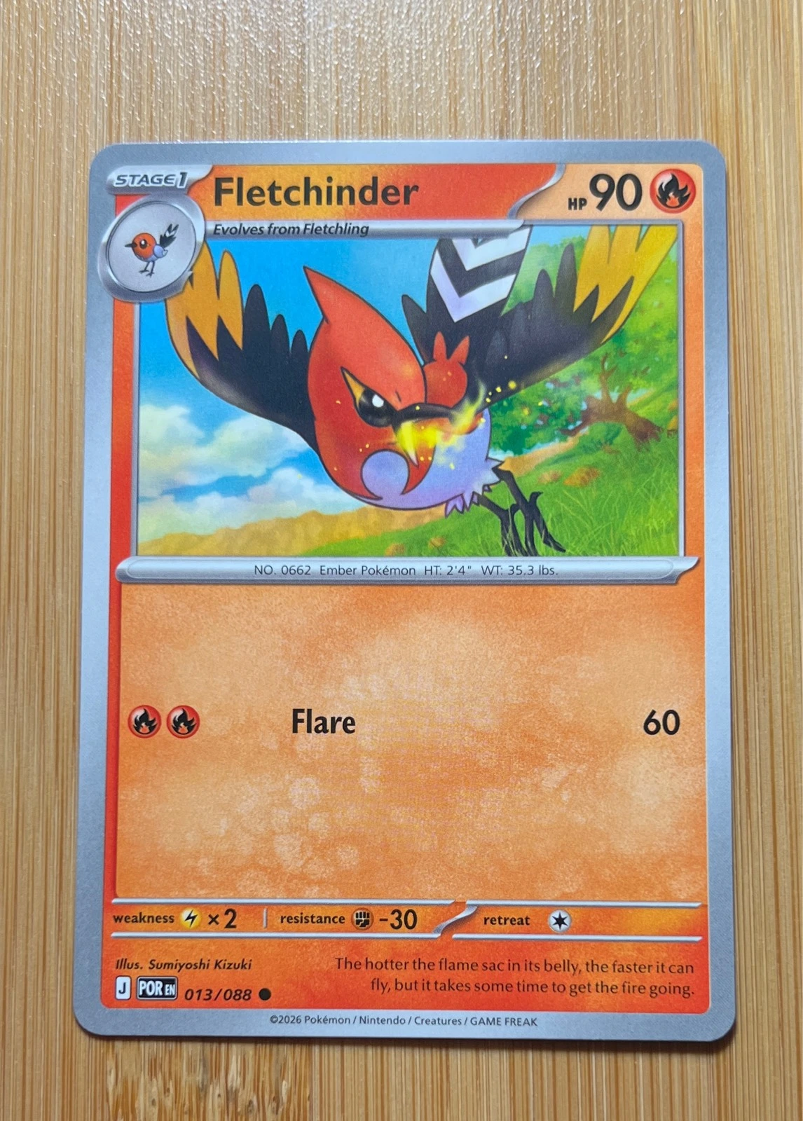 Fletchinder - Pokémon Perfect Order #013/088