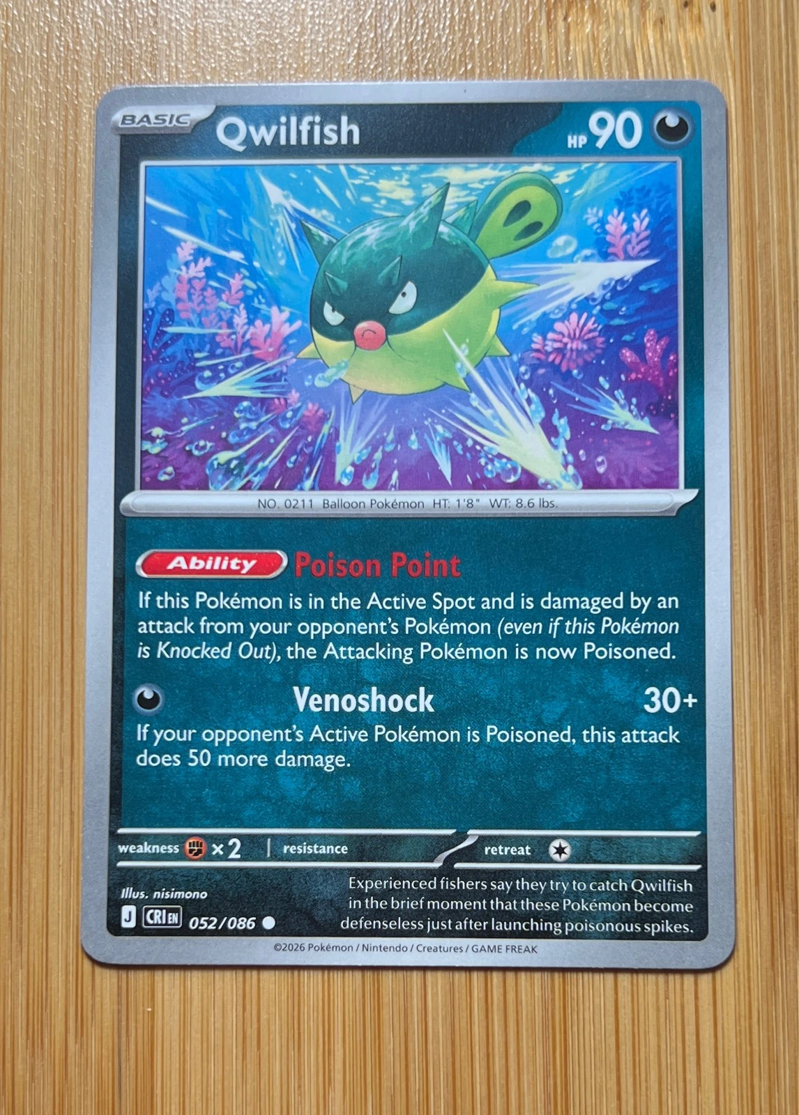 Qwilfish - Pokémon Chaos Rising #052/086