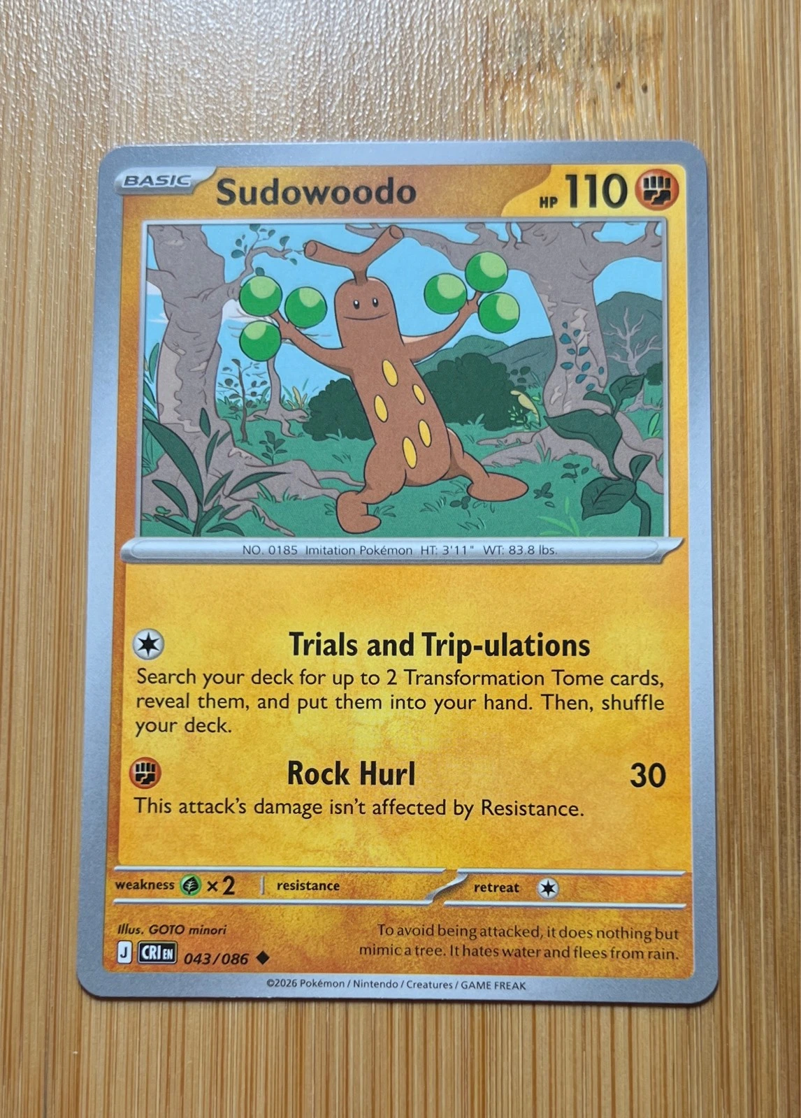 Sudowoodo - Pokémon Chaos Rising #043/086