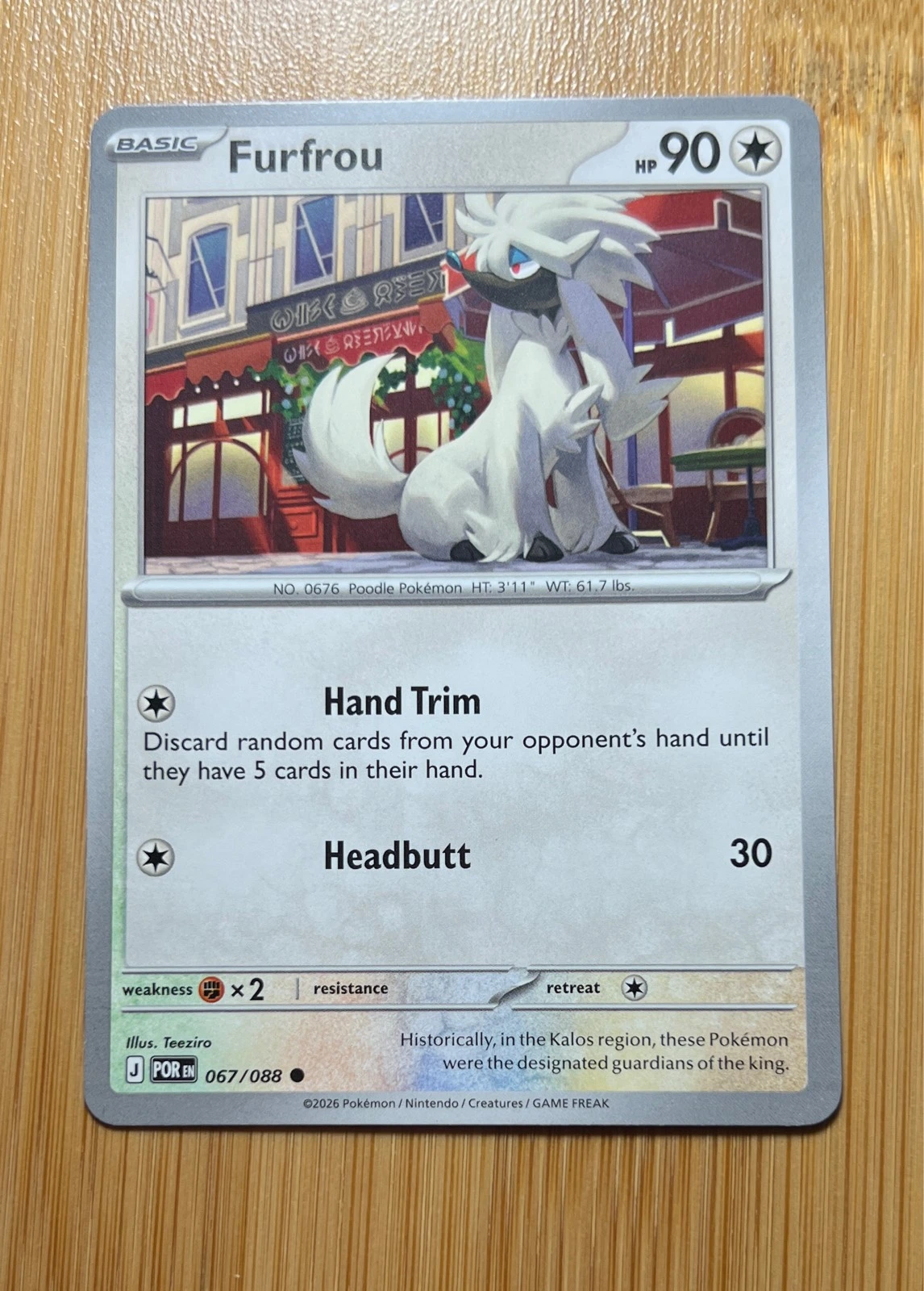 Furfrou - Pokémon Perfect Order #067/088