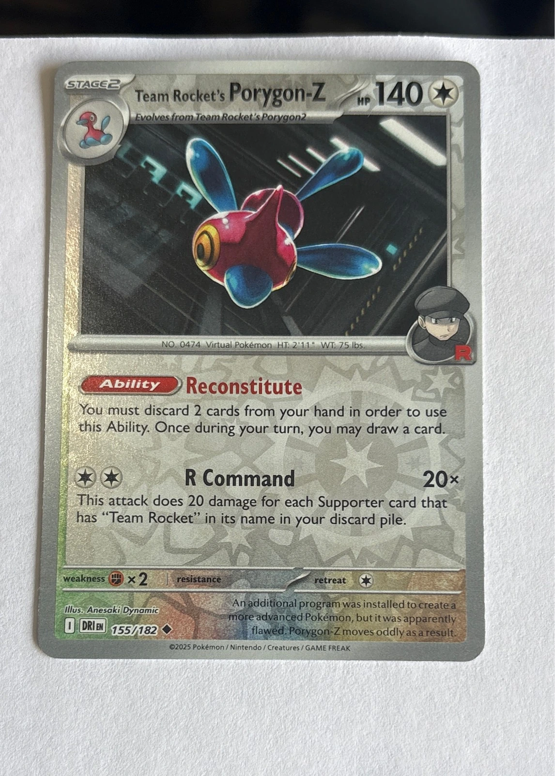 Team Rocket's Porygon-Z - Destined Rivals #155/182