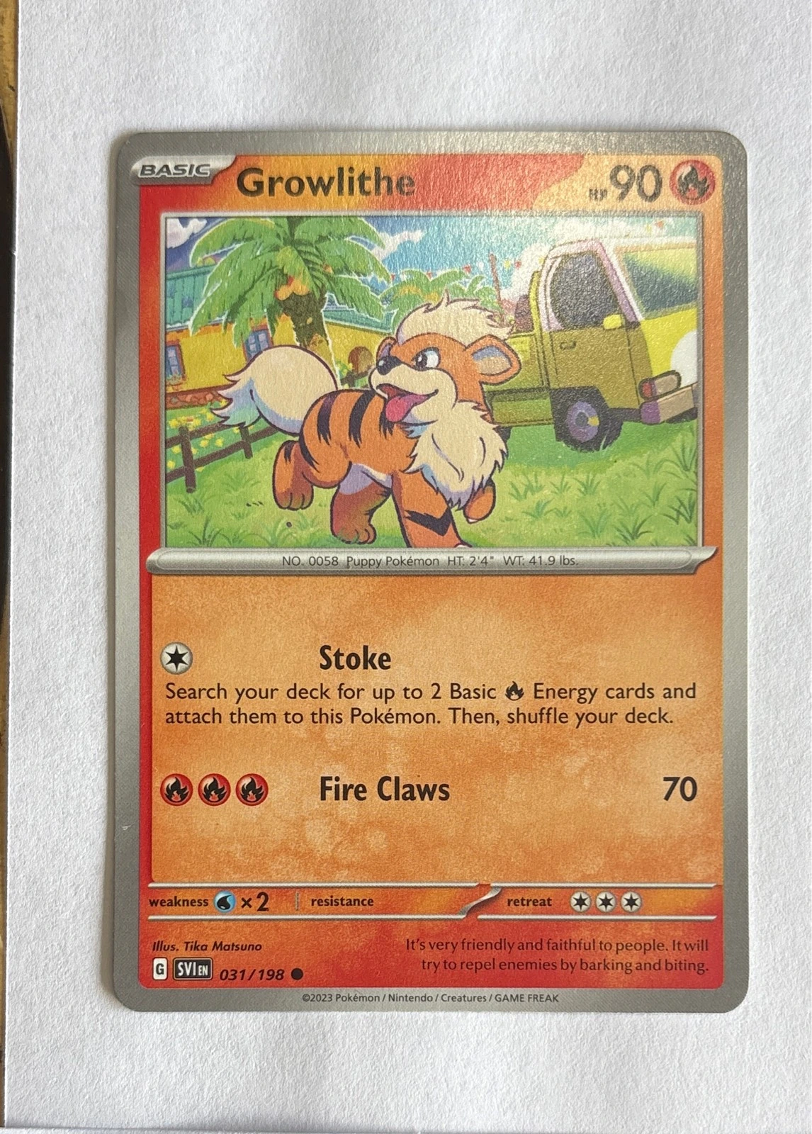 Growlithe - Scarlet & Violet #031/198