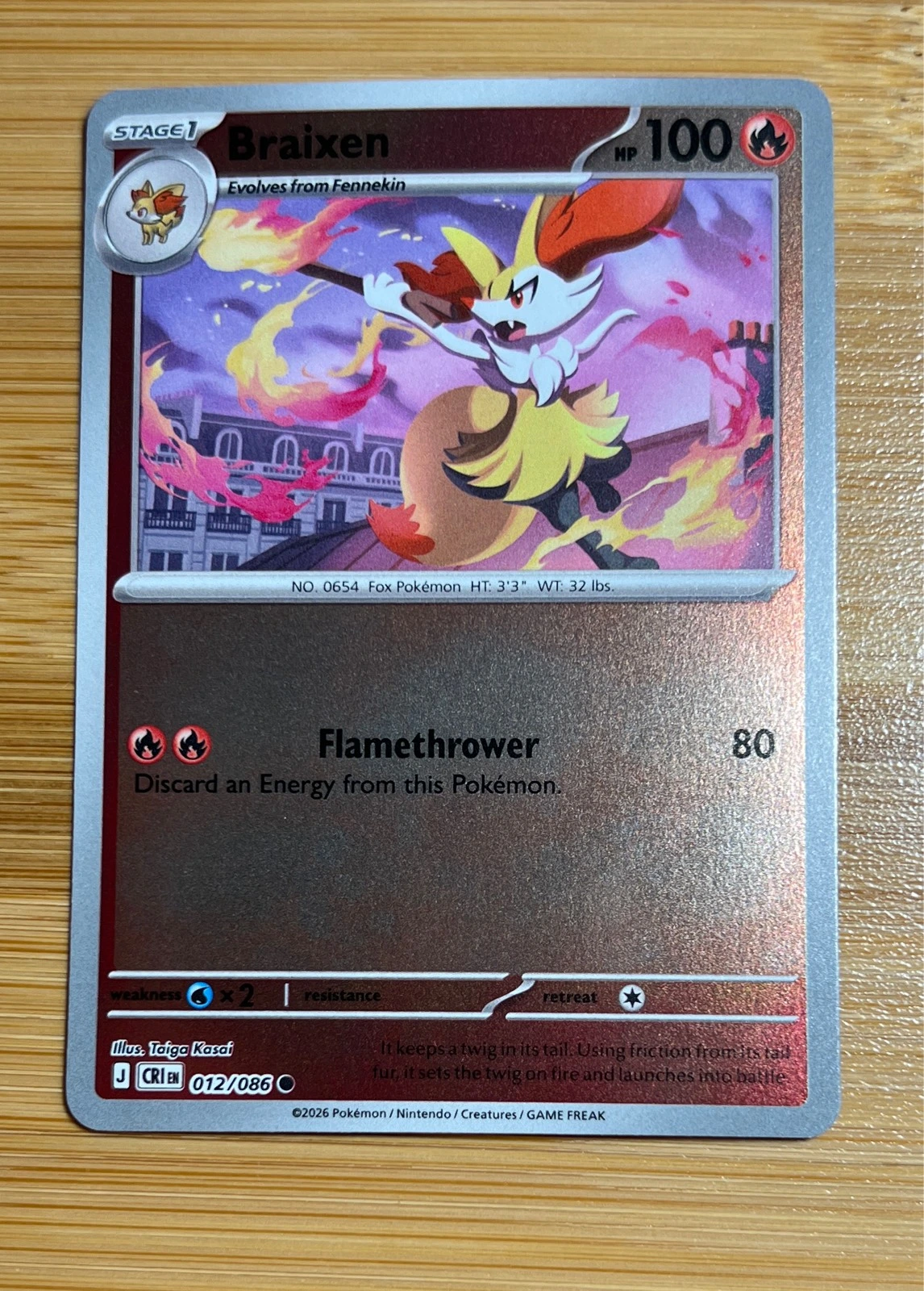 Braixen - Pokémon Chaos Rising #012/086