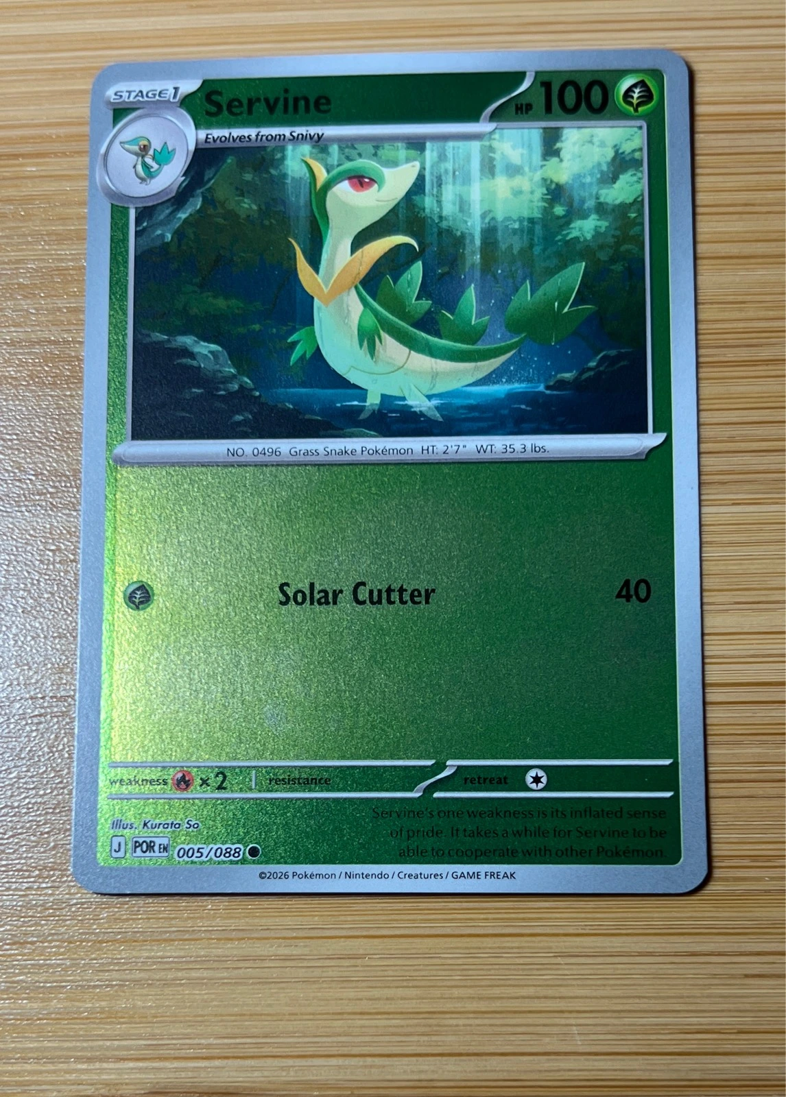 Servine - Pokémon Perfect Order #005/088