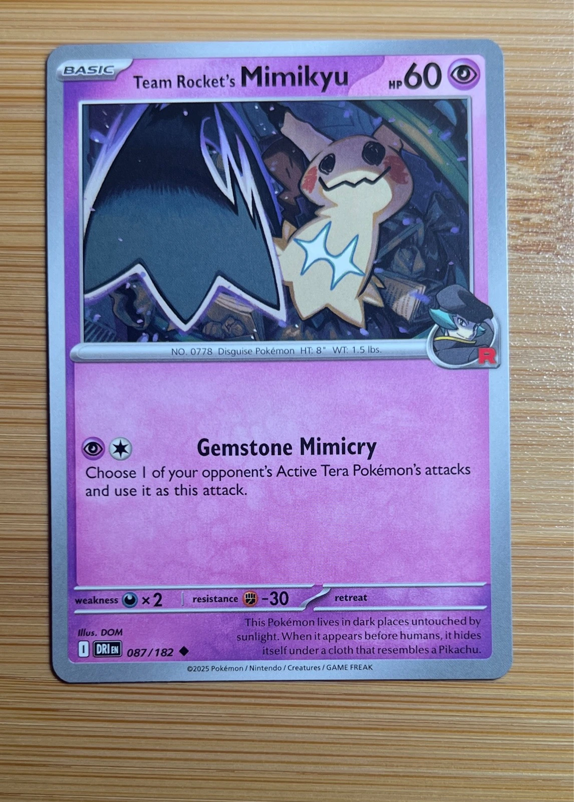 Team Rocket's Mimikyu - Pokémon Destined Rivals #087/182