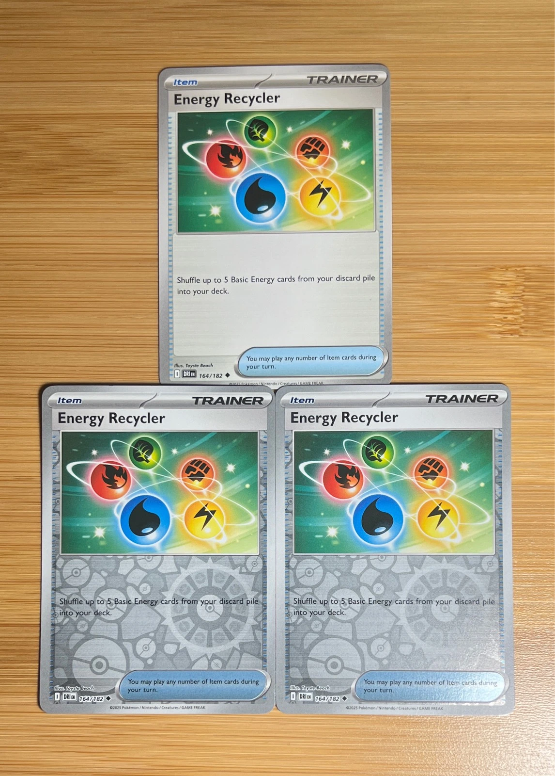 Energy Recycler 2x Reverse 1x Normal - Pokémon Destined Rivals #164/182
