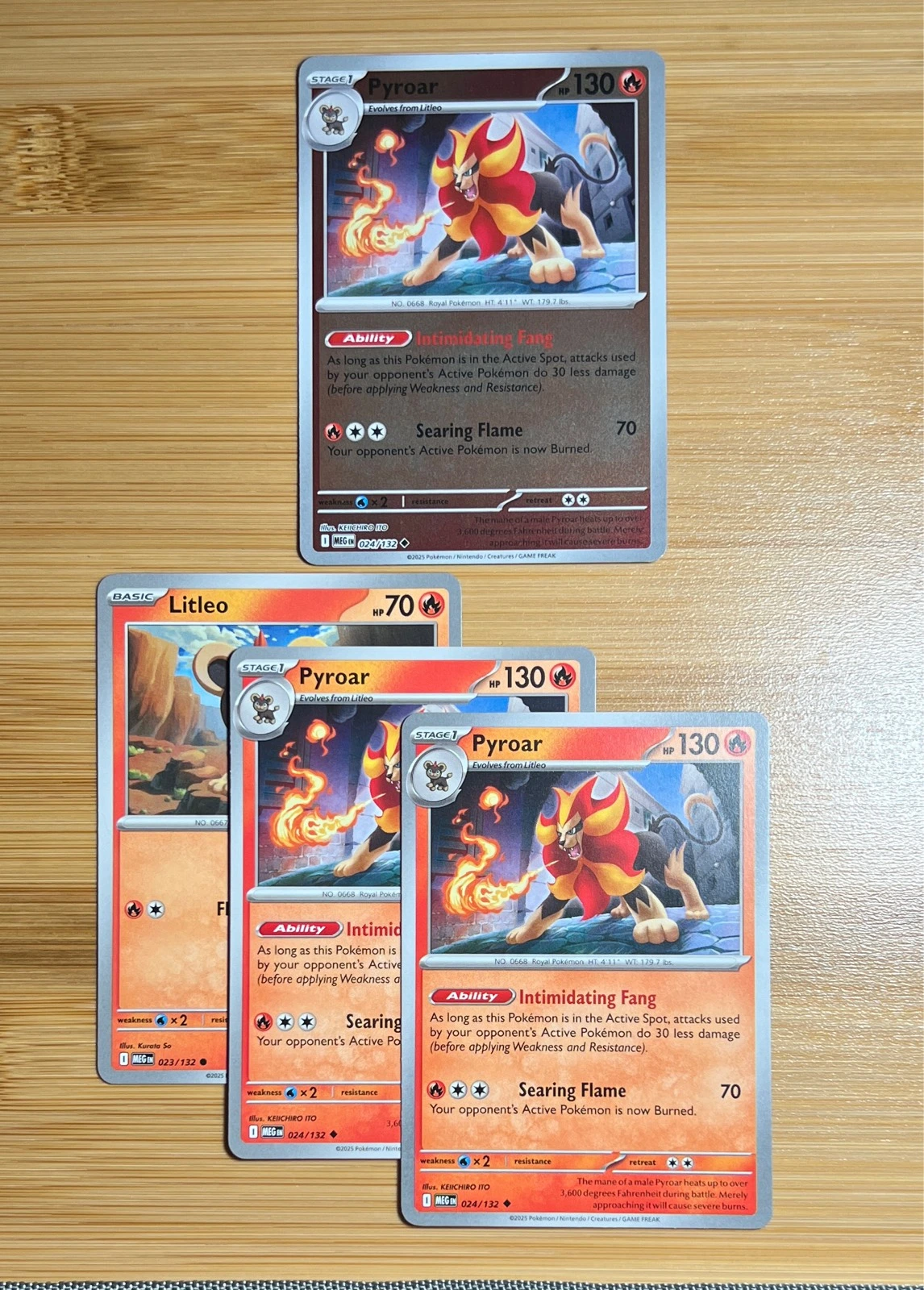 Pyroar Litleo 1x Reverse 3x Normal - Pokémon Mega Evolution #024/132