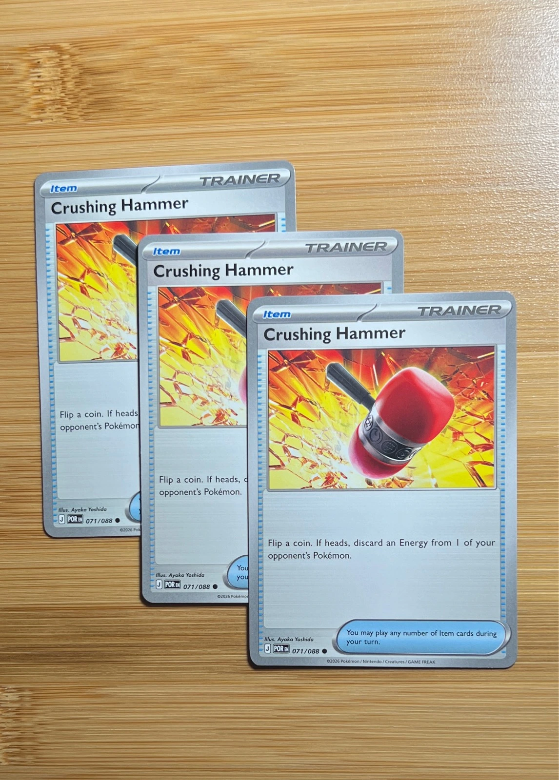 Crushing Hammer 3x - Pokémon Perfect Order #071/088