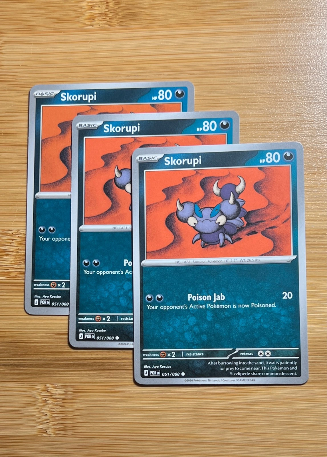 Skorupi 3x - Pokémon Perfect Order #051/088