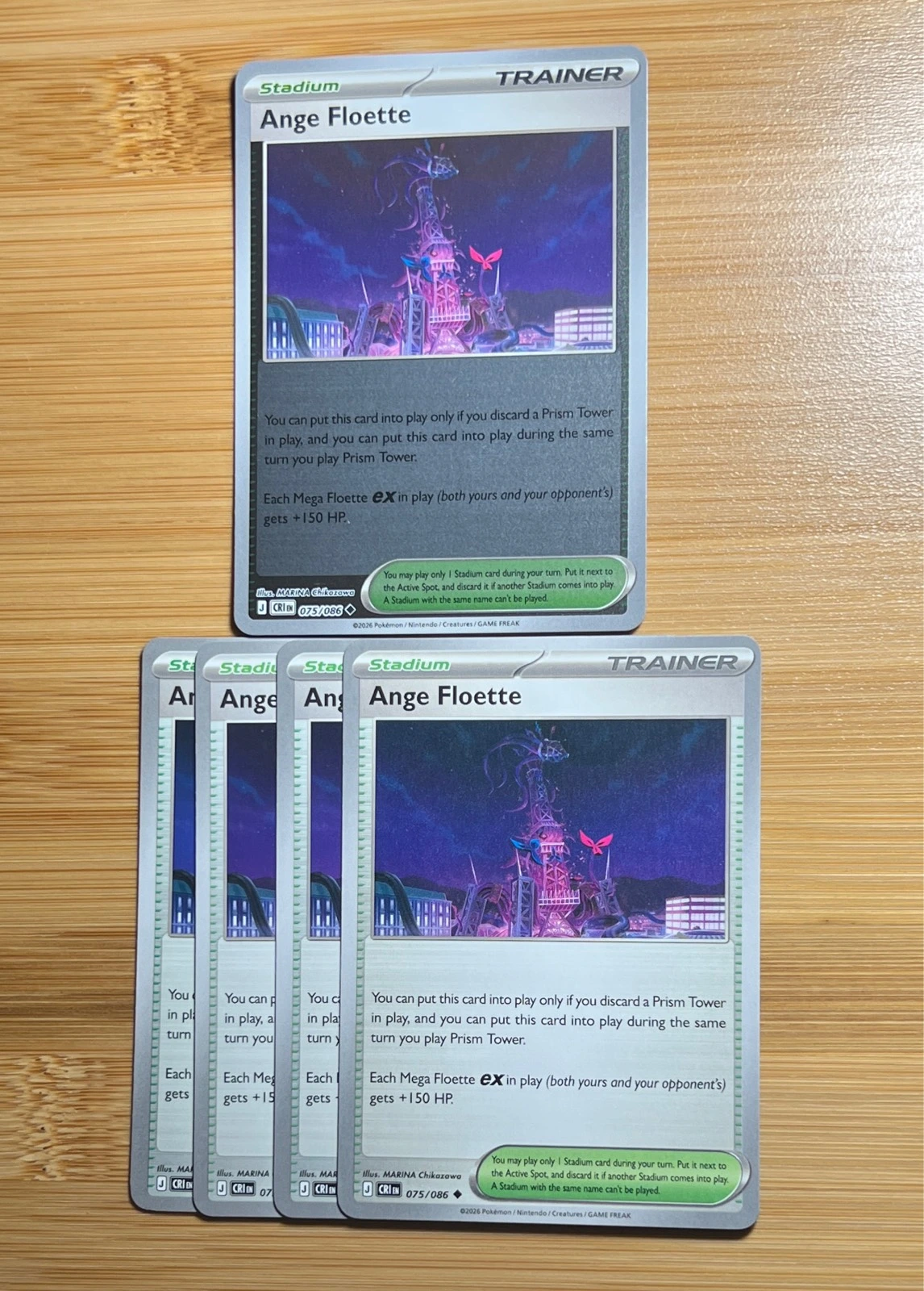 Ange Floette 1x Reverse 4x Normal - Pokémon Chaos Rising #075/086