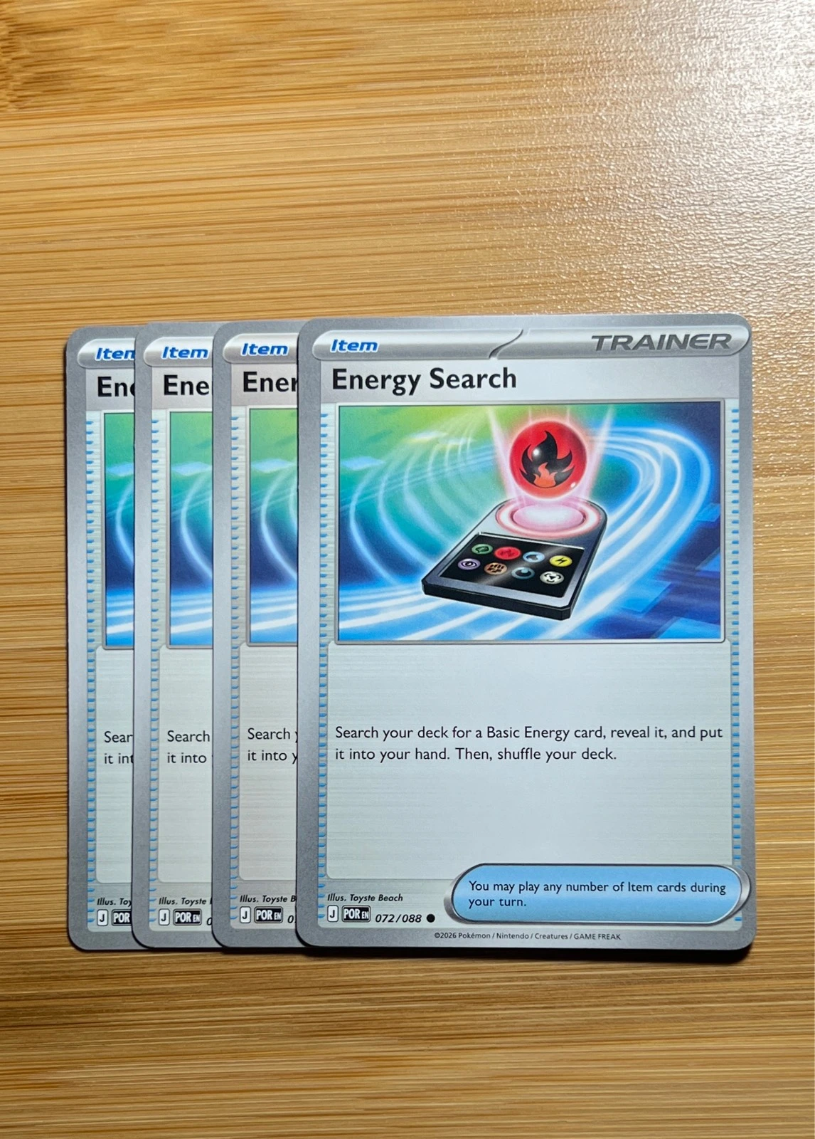 Energy Search 4x - Pokémon Perfect Order #072/088