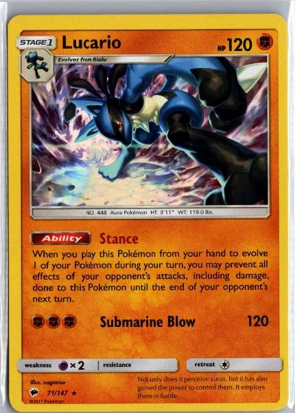 Lucario - Burning Shadows #71/147