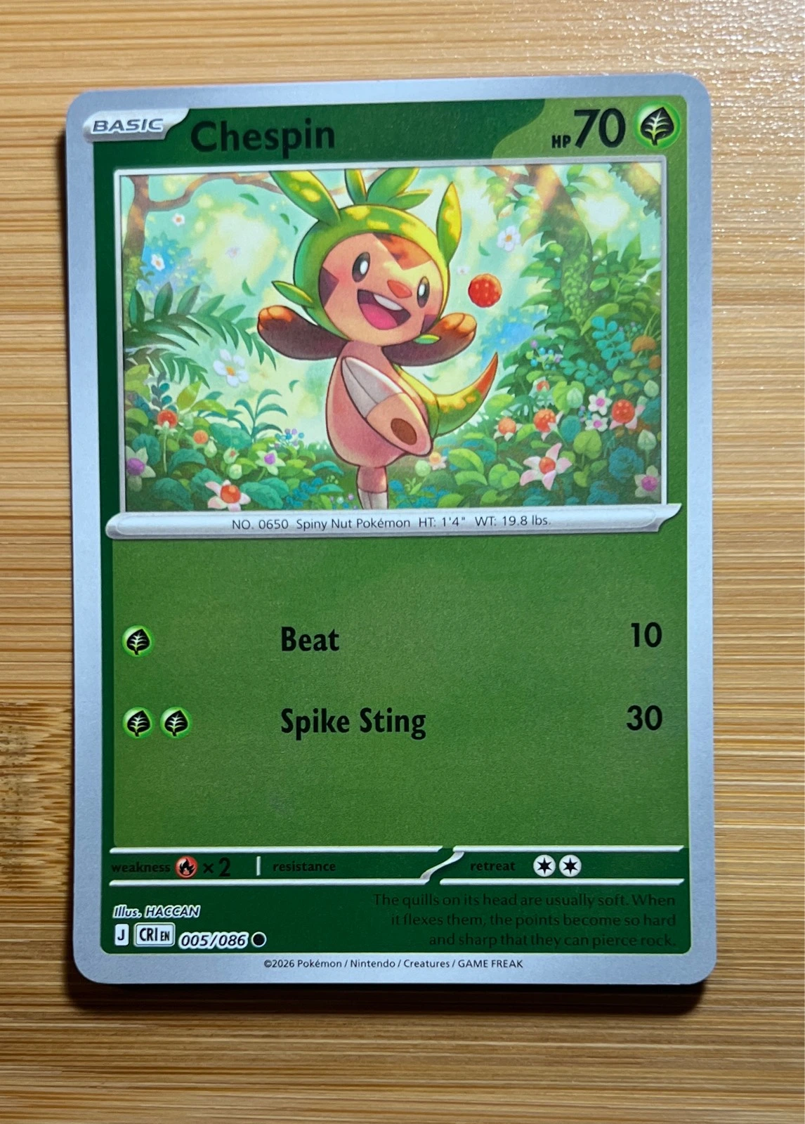 Chespin - Pokémon Chaos Rising #005/086