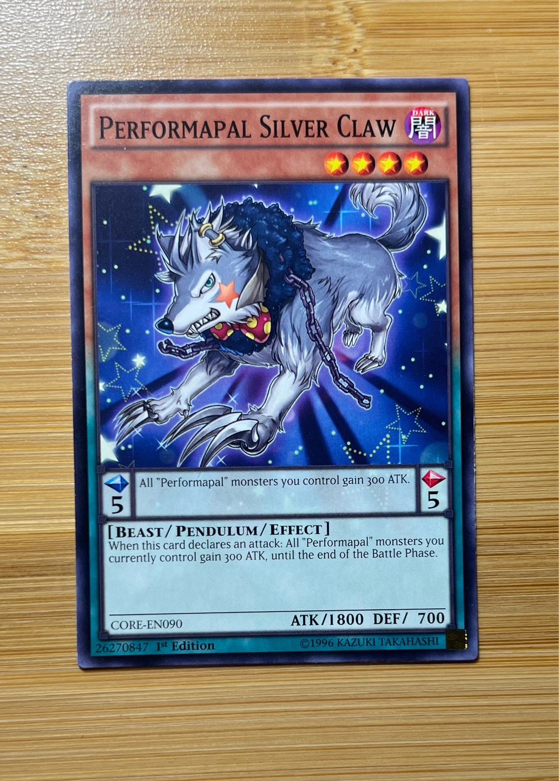 Performapal Silver Claw - Clash of Rebellions #CORE-EN090